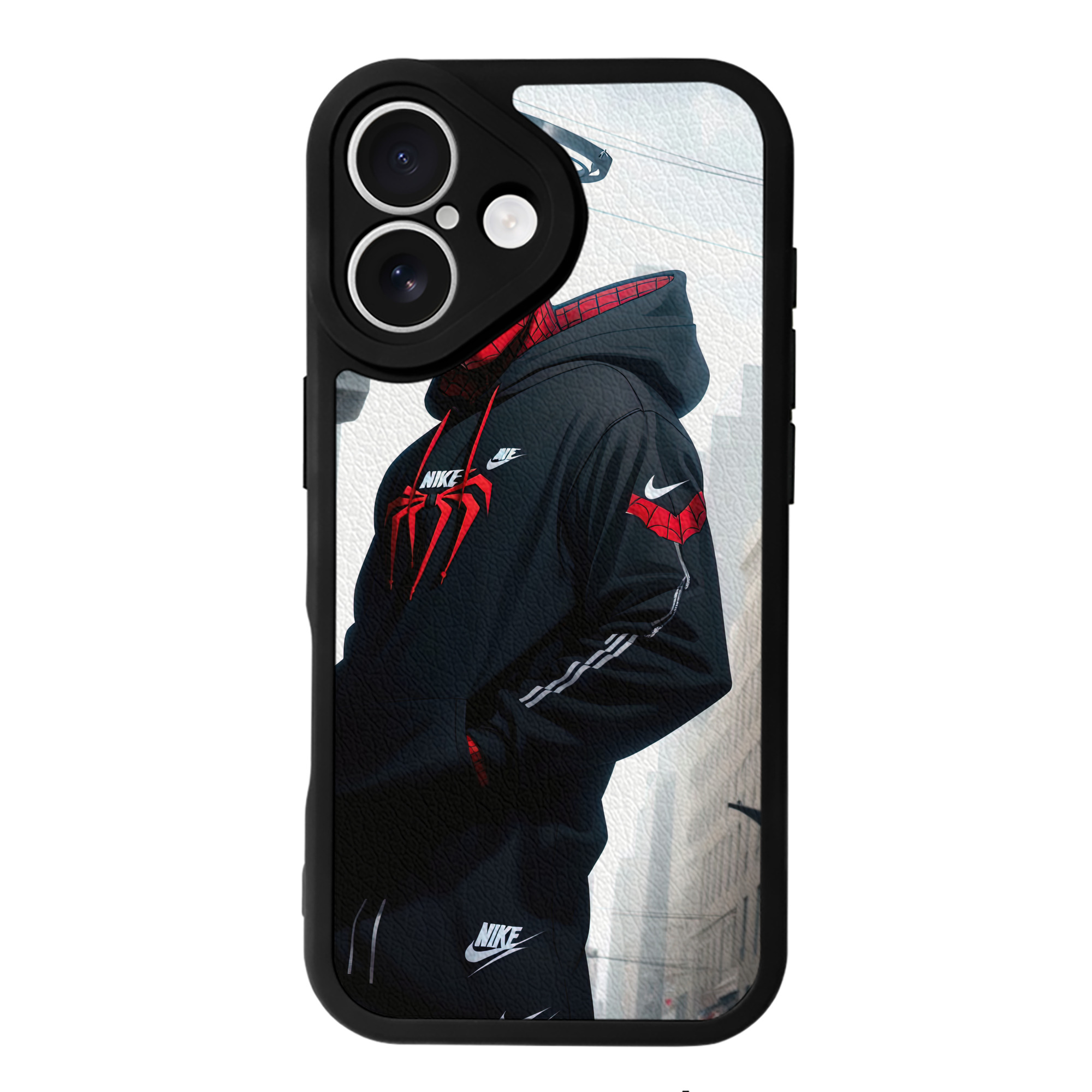 （画像用） Spider Man スパイダーマン 【iPhone 16シリーズ対応】シリコンスマホケース（レザー調） 材質：シリコン
